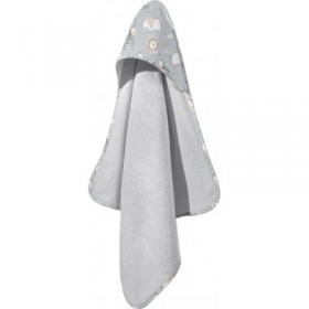 "Guy Laroche Βρεφική Κάπα-Μπουρνούζι ""Zoo"" με Κουκούλα Γκρι" Guy Laroche Βρεφική Κάπα-Μπουρνούζι "Zoo" με Κουκούλα Γκρι