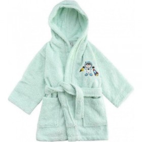 Beauty Home Βρεφικό Μπουρνούζι "Art" με Κουκούλα Πράσινο