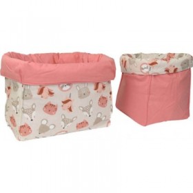 Bebe Stars Βρεφικά Καλάθια Καλλυντικών Bunny Ροζ 2τμχ Bebe Stars Βρεφικά Καλάθια Καλλυντικών Bunny Ροζ 2τμχ