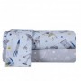 Kentia Βρεφική Παπλωματοθήκη Σετ Gear 100x140cm Ciel/Grey