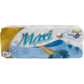Maxi Χαρτί Υγείας Decor 10 Ρολά 120gr 4 φύλλα Maxi Χαρτί Υγείας Decor 10 Ρολά 120gr 4 φύλλα