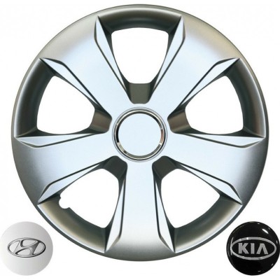 Croatia Cover Σετ Τάσια Αυτοκινήτου Hyundai i30/Kia Ceed 4τμχ 15" ΑσημίΚωδικός: CC.331/HY1501