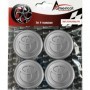 Americat Τάπες Κέντρου Ζάντας Toyota με Εσωτερική Διάμετρο 57mm Γκρι/Χρώμιο 4τμχ