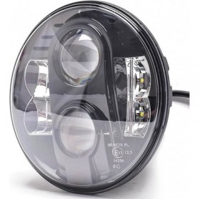 M-Tech Φανάρι Στρογγυλό 7 Ιντσών με 8 Led Cree Μαύρο