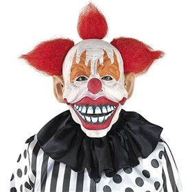 Αποκριάτικη Μάσκα Latex Κλόουν με Μαλλιά