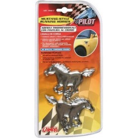 Lampa Horses Αυτοκόλλητα Αυτοκινήτου Χρωμίου 10.5 x 7.2cm 2τμχΚωδικός: 15027  Lampa Horses Αυτοκόλλητα Αυτοκινήτου Χρωμίου 10.5 x 7.2cm 2τμχΚωδικός: 15027