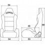 Simoni Racing Miky Κάθισμα 54x88 cm με Ανάκληση Μαύρο Βελουτέ με Κόκκινες ΡαφέςΚωδικός: AM-ΚΑΘSRSRS/8N 