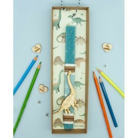 Πασχαλινή Λαμπάδα Τετράγωνη με Κουτί Δεινόσαυροι