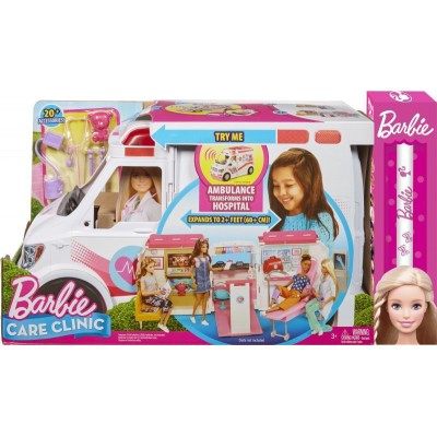 Παιχνιδολαμπάδα Barbie Κινητό Ιατρείο Ασθενοφόρο για 3+ Ετών Mattel