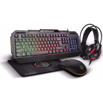 Zeroground KB-1900GUHMS Sumiko Bundle Σετ Gaming Πληκτρολόγιο με Φωτιζόμενα πλήκτρα &amp Ποντίκι (Αγγλικό US)