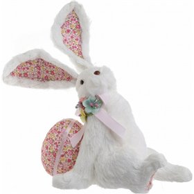 Inart Επιτραπέζιος Διακοσμητικός Λαγός με Αυγό 24x13x30cm Inart Επιτραπέζιος Διακοσμητικός Λαγός με Αυγό 24x13x30cm