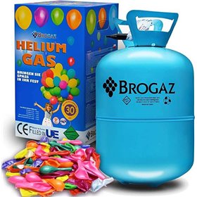 Φιάλη Ήλιον Για 30 Μπαλόνια Με Δώρο Πολύχρωμα Μπαλόνια Και Κορδέλα