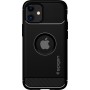 Spigen Rugged Armor Back Cover Σιλικόνης Μαύρο (iPhone 12 / 12 Pro)