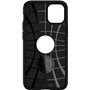 Spigen Rugged Armor Back Cover Σιλικόνης Μαύρο (iPhone 12 / 12 Pro)