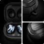 Spigen Rugged Armor Θήκη Σιλικόνης με Γάντζο σε Μαύρο χρώμα για Galaxy Buds Live / Pro
