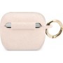 Guess Silicone Case Θήκη Σιλικόνης με Γάντζο Pink Blister για Apple AirPods Pro