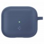 Spigen Silicone Fit Θήκη Σιλικόνης με Γάντζο Deep Blue για Apple AirPods 3