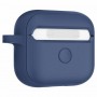 Spigen Silicone Fit Θήκη Σιλικόνης με Γάντζο Deep Blue για Apple AirPods 3