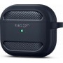 Spigen Rugged Armor Θήκη Σιλικόνης με Γάντζο Charcoal Grey για Apple AirPods 3