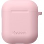 Spigen Silicone Case Θήκη Σιλικόνης με Γάντζο σε Ροζ χρώμα για Apple AirPods