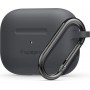 Spigen Silicone Fit with Carabiner Pro Θήκη Σιλικόνης με Γάντζο Charcoal Grey για Apple AirPods Pro