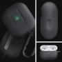 Spigen Silicone Fit with Carabiner Pro Θήκη Σιλικόνης με Γάντζο Charcoal Grey για Apple AirPods Pro