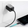 Baseus Φορτιστής με Θύρα USB-C και Καλώδιο Lightning 20W Power Delivery Μαύρος (Super Si)