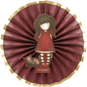 Santoro Χαρτινες Βενταλιες Gorjuss Paper Fans Ruby BR52396 3τμχ