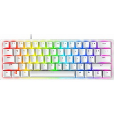 Razer Huntsman Mini Gaming Μηχανικό Πληκτρολόγιο 60% με Razer Clicky διακόπτες και RGB φωτισμό (Αγγλικό US) Λευκό