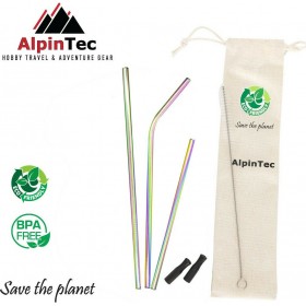 AlpinPro Καλαμάκια Μεταλλικά Πολύχρωμα με Βουρτσάκι 3τμχΚωδικός: S-04-3  AlpinPro Καλαμάκια Μεταλλικά Πολύχρωμα με Βουρτσάκι 3τμχΚωδικός: S-04-3