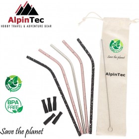AlpinPro S-02 Καλαμάκια Μεταλλικά Πολύχρωμα με Βουρτσάκι 5τμχ AlpinPro S-02 Καλαμάκια Μεταλλικά Πολύχρωμα με Βουρτσάκι 5τμχ