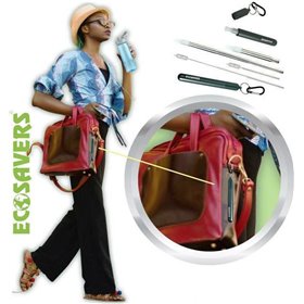 EcoSavers Stainless Straw Μεταλλικό Πτυσσόμενο Καλαμάκι με θήκη & Βουρτσάκι EcoSavers Stainless Straw Μεταλλικό Πτυσσόμενο Καλαμάκι με θήκη & Βουρτσάκι