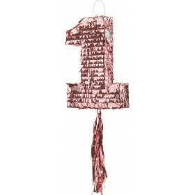 PartyDeco Πινιάτα Αριθμός 1 Rosegold 28.5x40.5x8cm PIN13