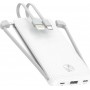 Powertech PT-866 Power Bank 10000mAh με Θύρα USB-A και Θύρα USB-C Λευκό