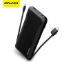 Awei P51K Power Bank 10000mAh με Θύρα USB-A Μαύρο