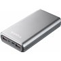 Varta Fast Energy Power Bank 20000mAh 18W με 2 Θύρες USB-A και Θύρα USB-C Quick Charge 3.0 Ασημί