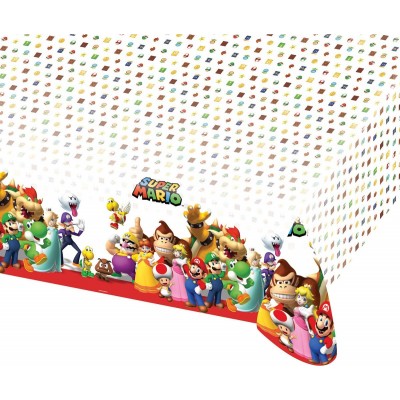 Amscan Τραπεζομάντηλο Party Πλαστικό Super Mario Πολύχρωμο 180x120cm 9901539
