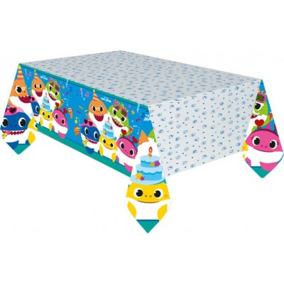 Amscan Τραπεζομάντηλο Party Πλαστικό Baby Shark Πολύχρωμο 180x120cm 9909042