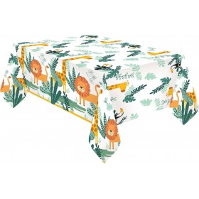 Amscan Τραπεζομάντηλο Party Χάρτινο Get Wild Ζωάκια Ζούγκλας Πολύχρωμο 180x120cm LB9909352