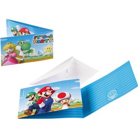 Amscan Προσκλήσεις Super Mario 8 Τμχ. 9901543