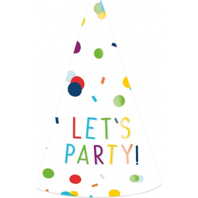 Amscan Let s Party Confetti Καπελάκια Χάρτινα 8 Τεμ. 9906356