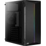 Aerocool Split Gaming Midi Tower Κουτί Υπολογιστή με Πλαϊνό Παράθυρο και RGB Φωτισμό Μαύρο