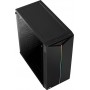 Aerocool Split Gaming Midi Tower Κουτί Υπολογιστή με Πλαϊνό Παράθυρο και RGB Φωτισμό Μαύρο