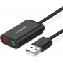 Ugreen US205 Εξωτερική USB Κάρτα Ήχου 2.0 Μαύρο