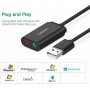 Ugreen US205 Εξωτερική USB Κάρτα Ήχου 2.0 Μαύρο