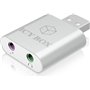 RaidSonic Icy Box IB-AC527 Εξωτερική USB Κάρτα Ήχου 2.0 σε Λευκό χρώμα