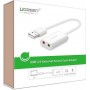 Ugreen US205 Εξωτερική USB Κάρτα Ήχου 2.0 σε Λευκό χρώμα