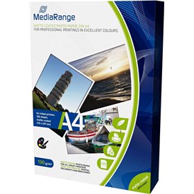 MediaRange Φωτογραφικό Χαρτί Matte A4 (21x30) 130gr/m² για Εκυπωτές Inkjet 100 ΦύλλαΚωδικός: MRINK101 