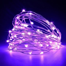 100 Χριστουγεννιάτικα Λαμπάκια LED Μωβ 9.9μ σε Σειρά με Ασημί Καλώδιο EurolampΚωδικός: 600-11720  100 Χριστουγεννιάτικα Λαμπάκια LED Μωβ 9.9μ σε Σειρά με Ασημί Καλώδιο EurolampΚωδικός: 600-11720