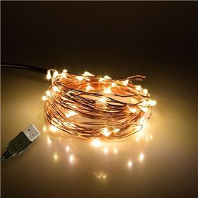 50 Χριστουγεννιάτικα Λαμπάκια LED Θερμό Λευκό 5μ USB σε Σειρά με Χάλκινο Καλώδιο GloboStarΚωδικός: 79721  50 Χριστουγεννιάτικα Λαμπάκια LED Θερμό Λευκό 5μ USB σε Σειρά με Χάλκινο Καλώδιο GloboStarΚωδικός: 79721